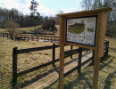 Informationsskylt vid Lammevadskärret i Dimbo utanför Tidaholm.