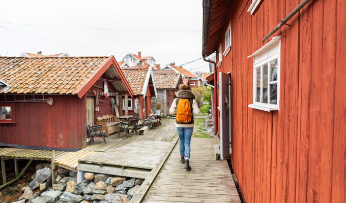 Woman walking on Käringön