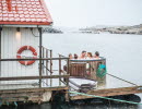 People enjoying Kajkanten Vrångö