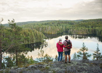 Couple walking in Dalsland
