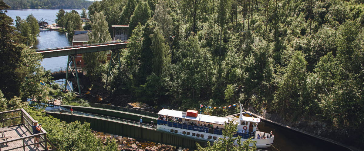 Boats that lock in the Dalslands canal.