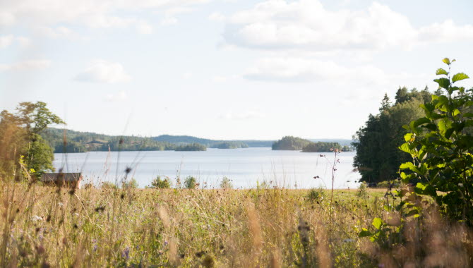 Utsikt över sjön Mjörn i Alingsås.
