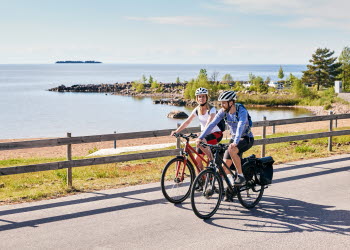 Vänner cyklar Vänerleden 