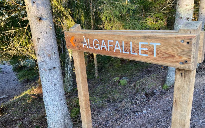 Älgafallet skylt