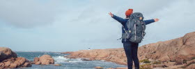 Woman hike in Lysekil