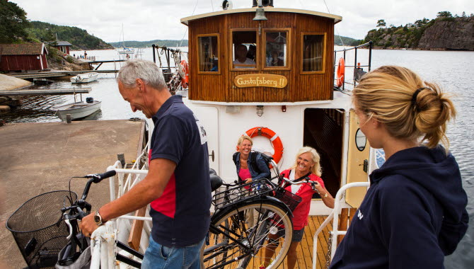 cykel på båtfärja