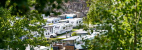 Caravans at a camp site