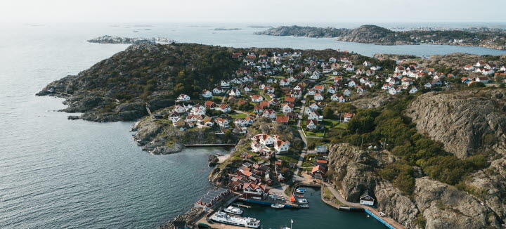 A beautiful bird´s eye view over the South Port of Dyrön in Bohuslän