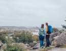 Women walking in nature.