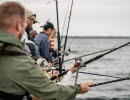 Fishing trip at sea.