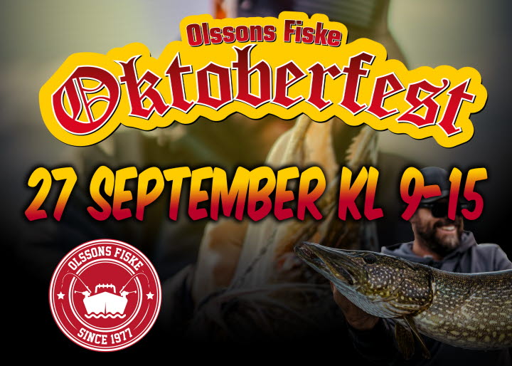 🎣 Oktoberfest hos Olssons Fiske 27/9 – erbjudanden, experter & fiskeglädje! 🎉