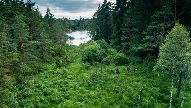 Vandrare längst med Bohusleden